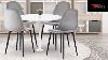 2pcs Dining Chairs Velvet Set Padded Seat Metal Legs Kitchen Chair Home Office